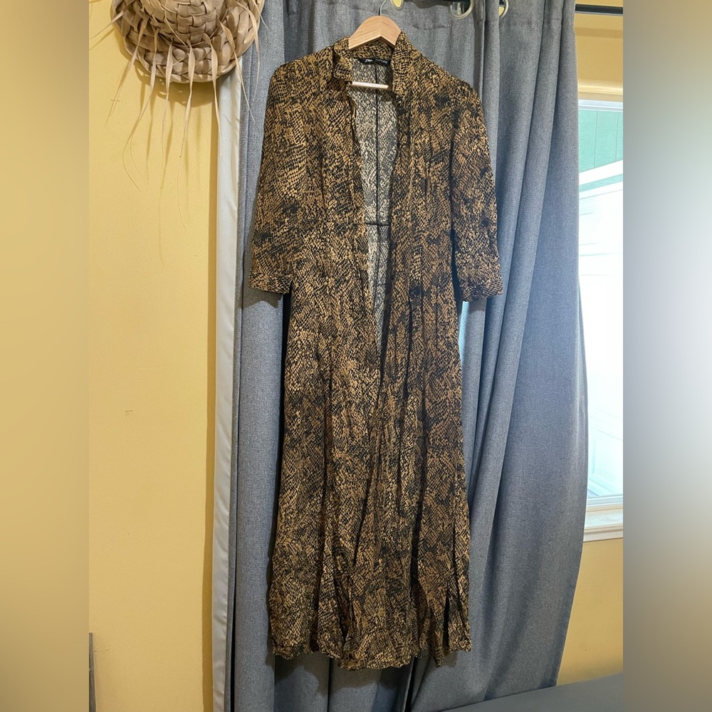 Zara snake skin print dress /cover up